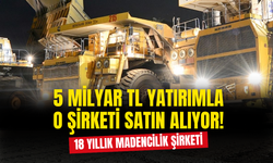 18 Yıllık Madencilik Şirketi 5 Milyar TL Yatırımla O Firmayı Satın Alıyor